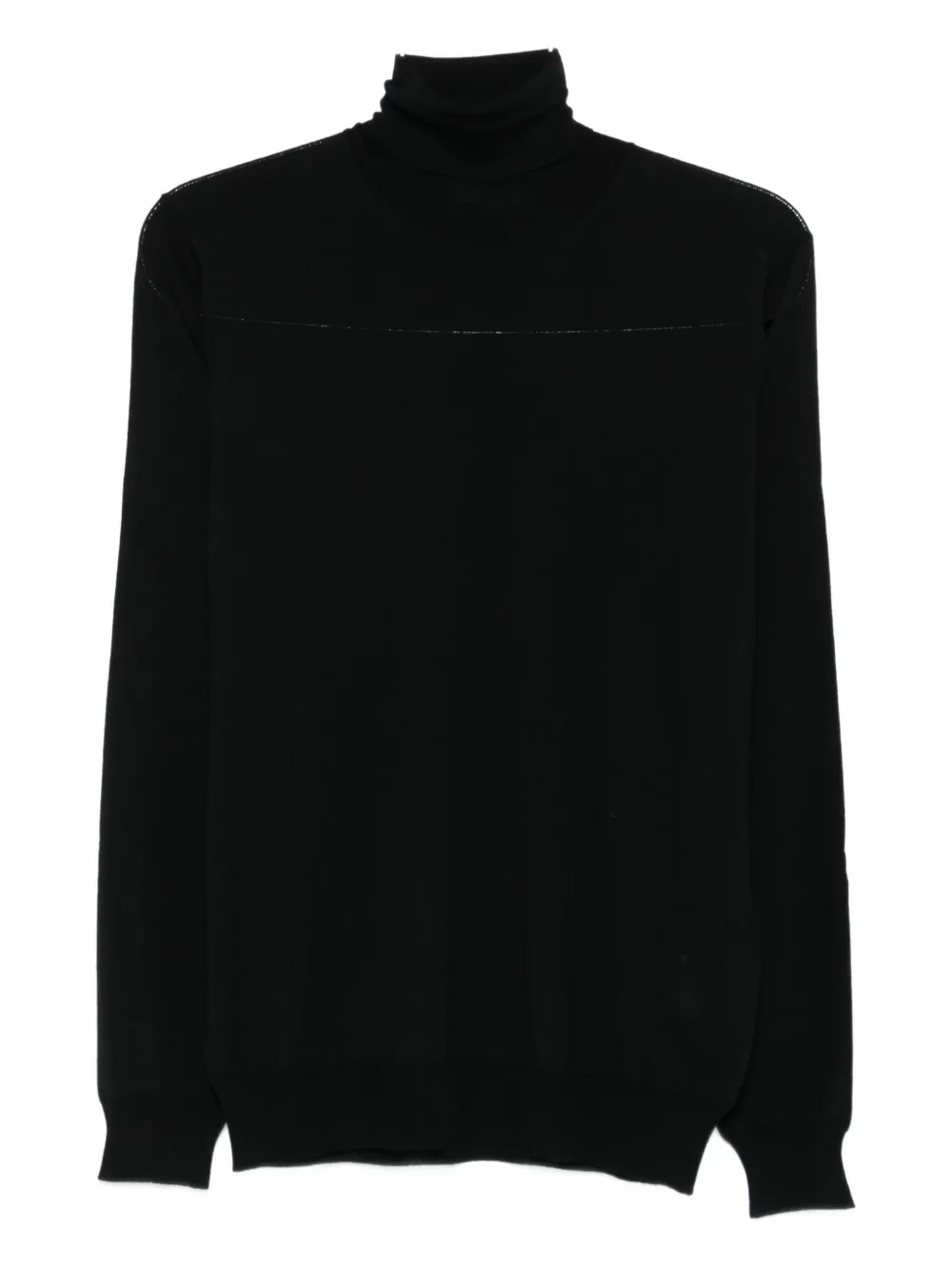 Lardini Turtleneck Wool Sweater In Black