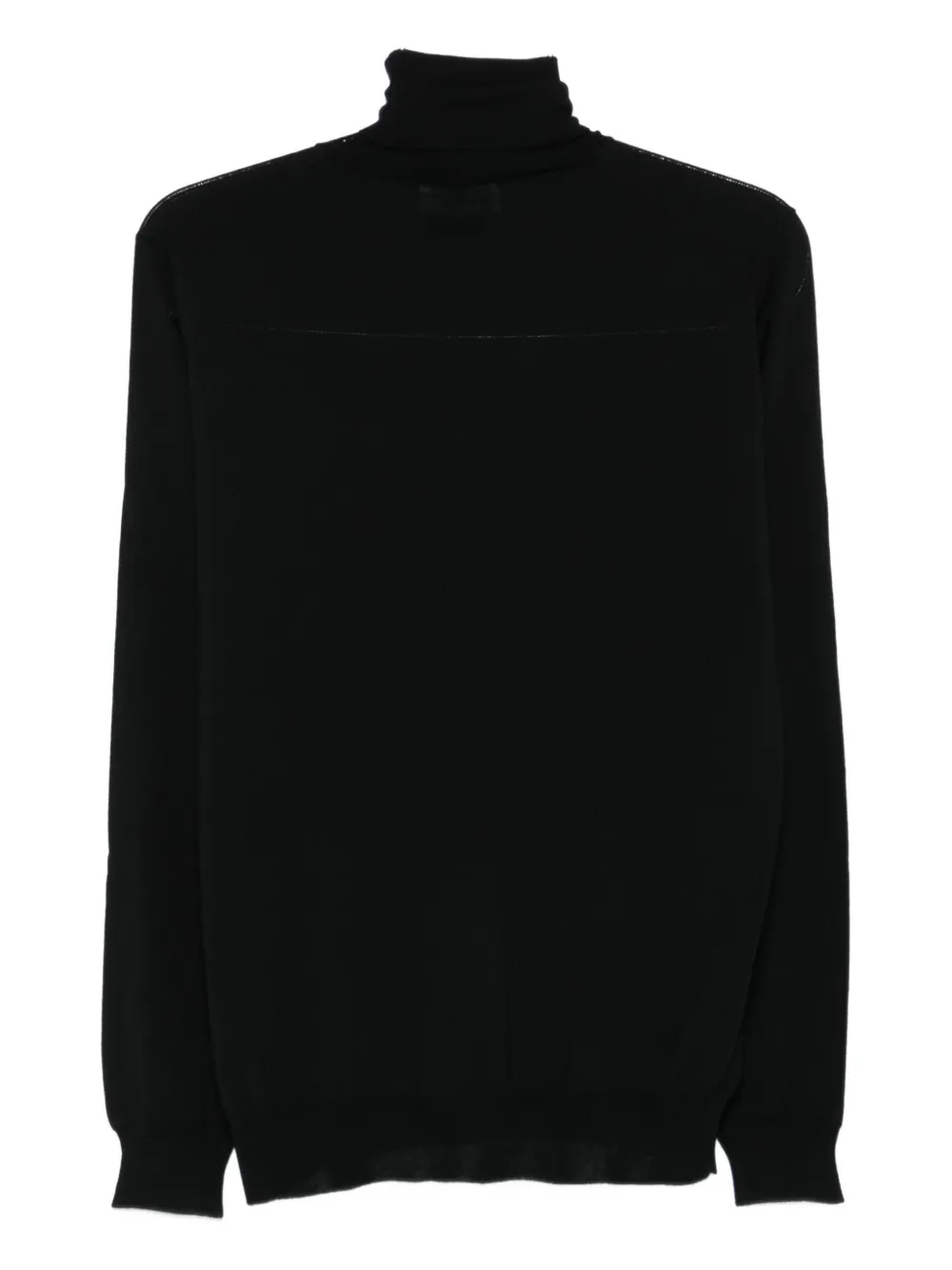 Lardini Turtleneck Wool Sweater In Black
