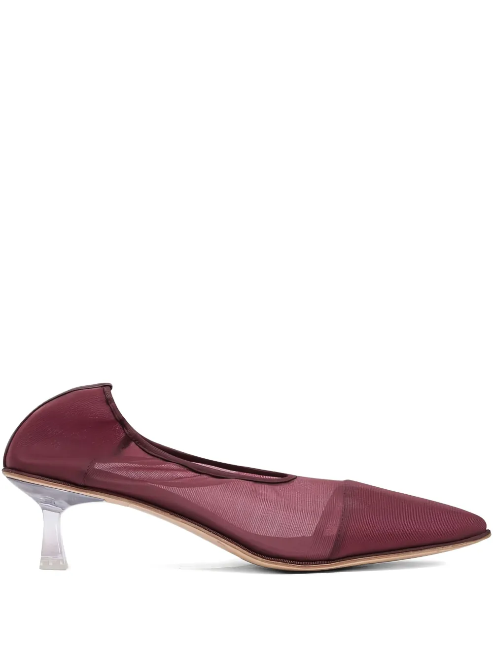 Studio Amelia 50mm kitten-heel mesh pumps Red
