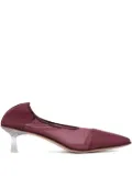 Studio Amelia 50mm kitten-heel mesh pumps - Red