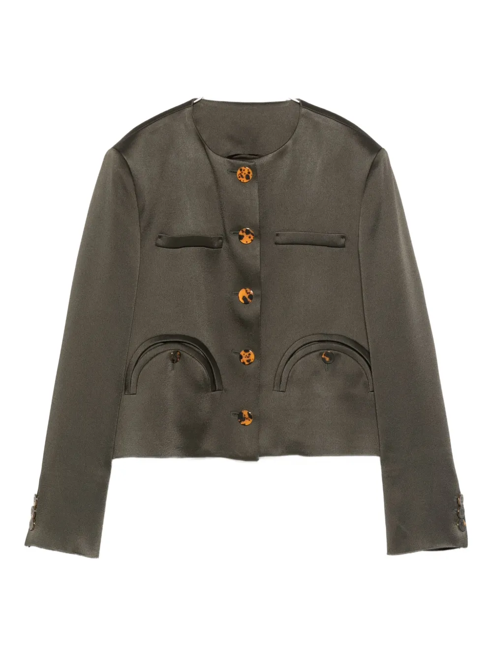 Blazé Milano Round-neck Jacket In Gray
