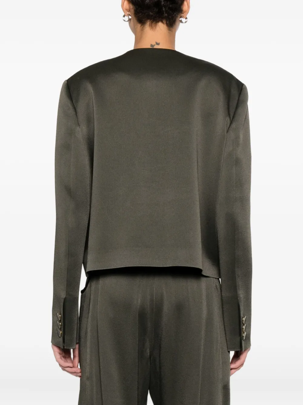 Blazé Milano Round-neck Jacket In Gray