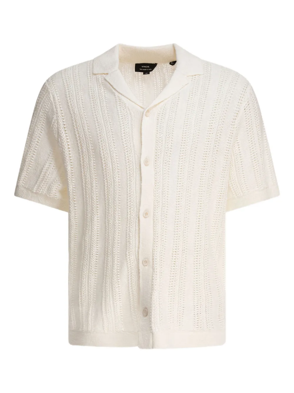 Vince Cabana knitted button-down shirt Wit
