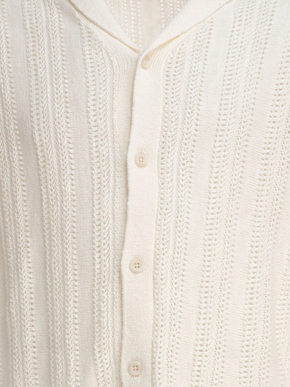 Vince Cabana knitted button-down shirt Wit