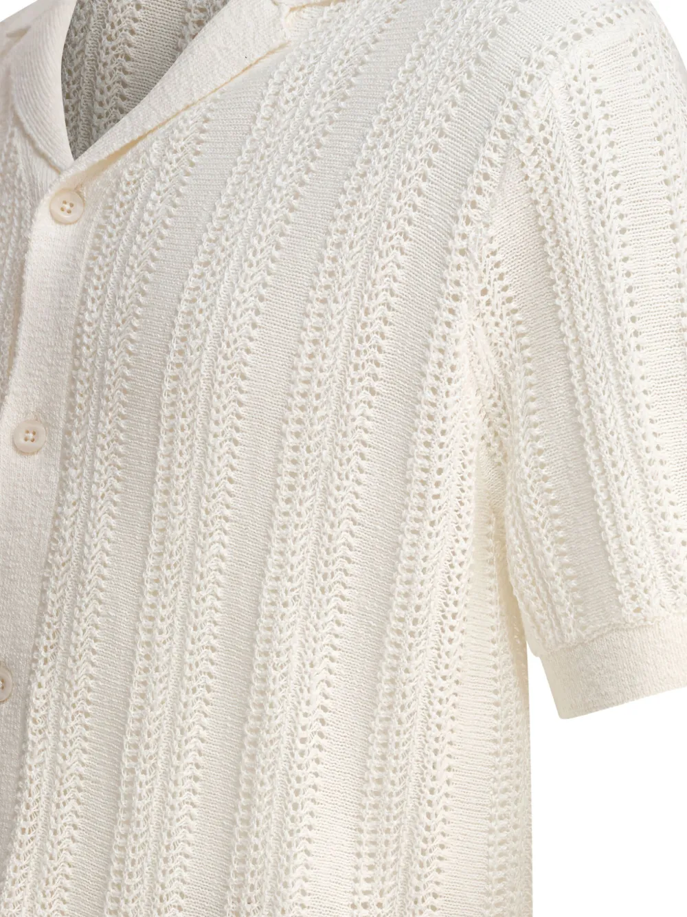 Vince Cabana knitted button-down shirt Wit