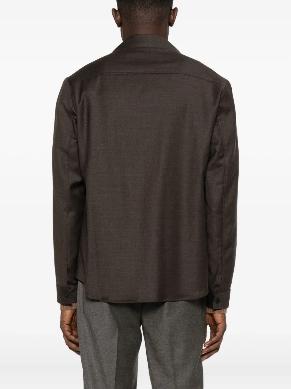 Briglia 1949 Overhemd met klepzak en knopen Bruin