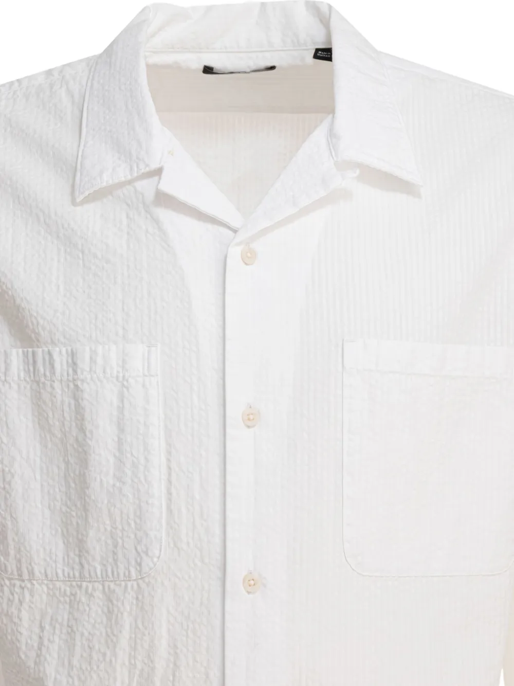 Vince textured pocket shirt Wit