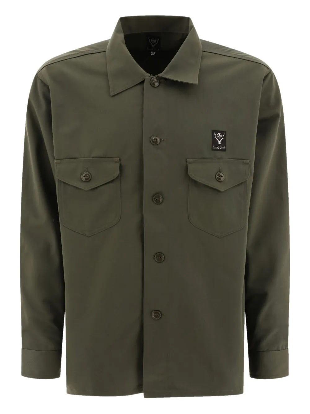 SOUTH2 WEST8 Camisa com bolso pespontado e abotoamento | Verde | Image 1