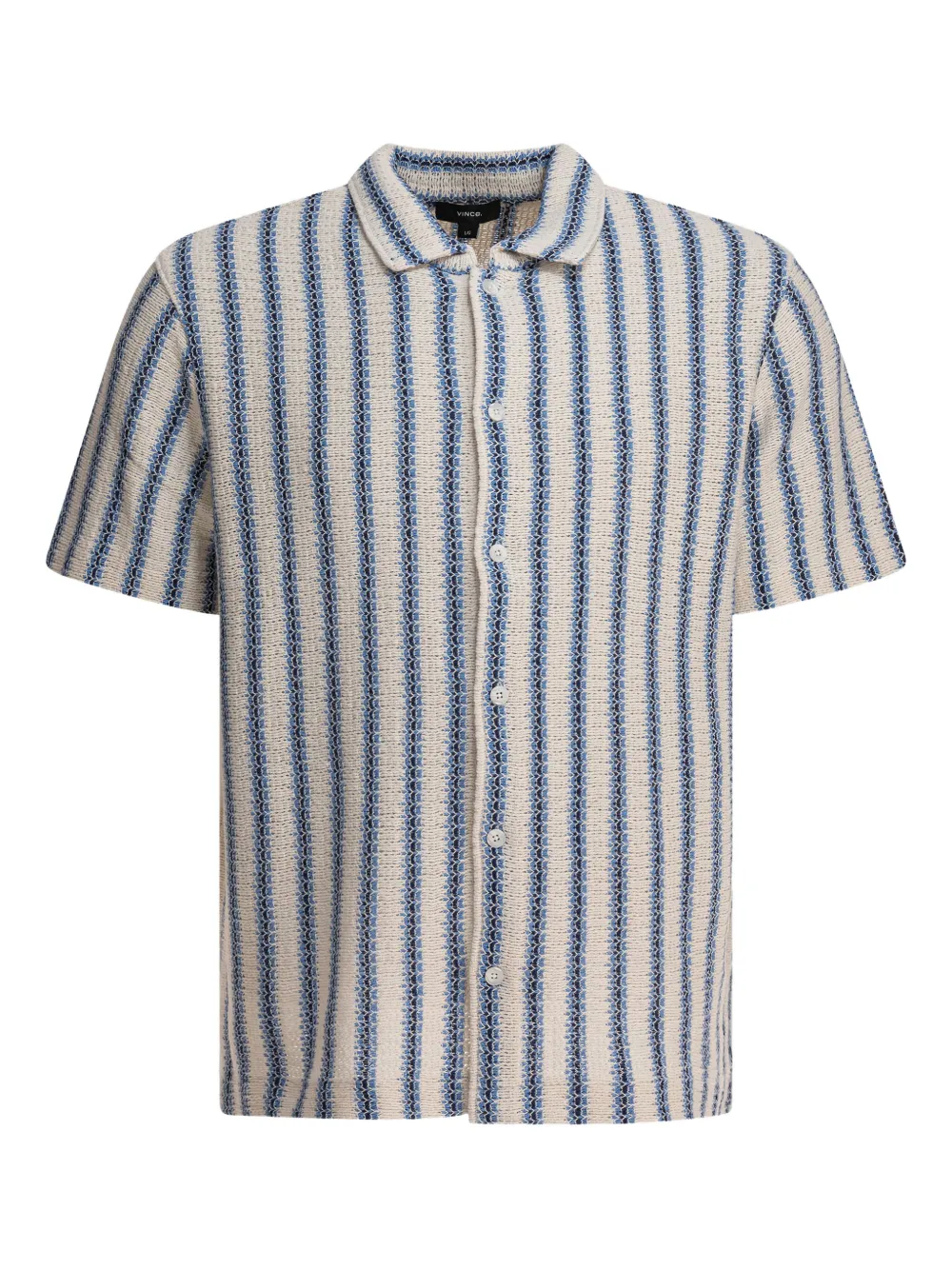 Vince striped short-sleeve shirt Blauw
