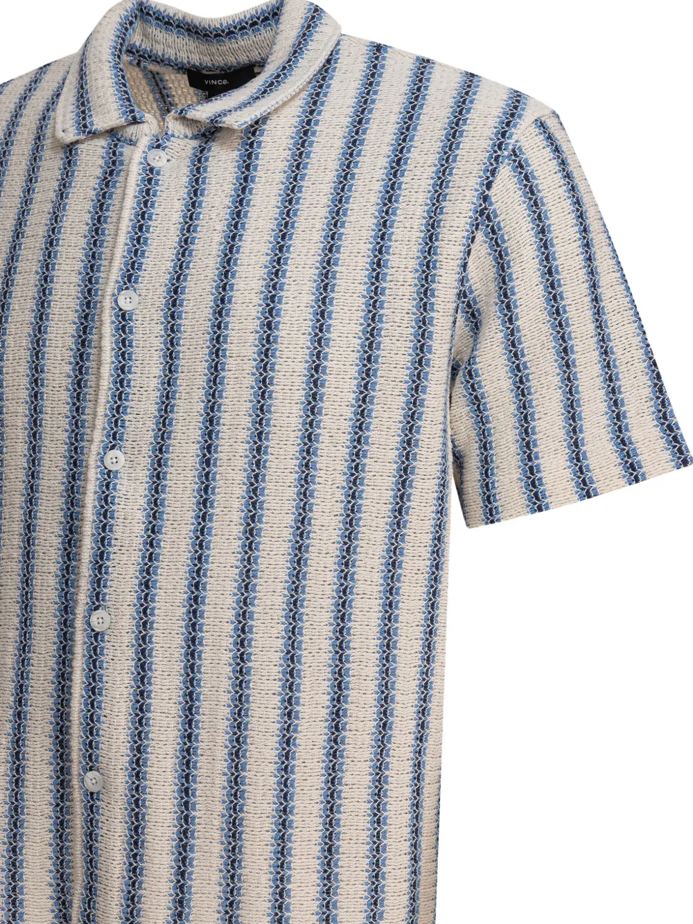 Vince striped short-sleeve shirt Blauw