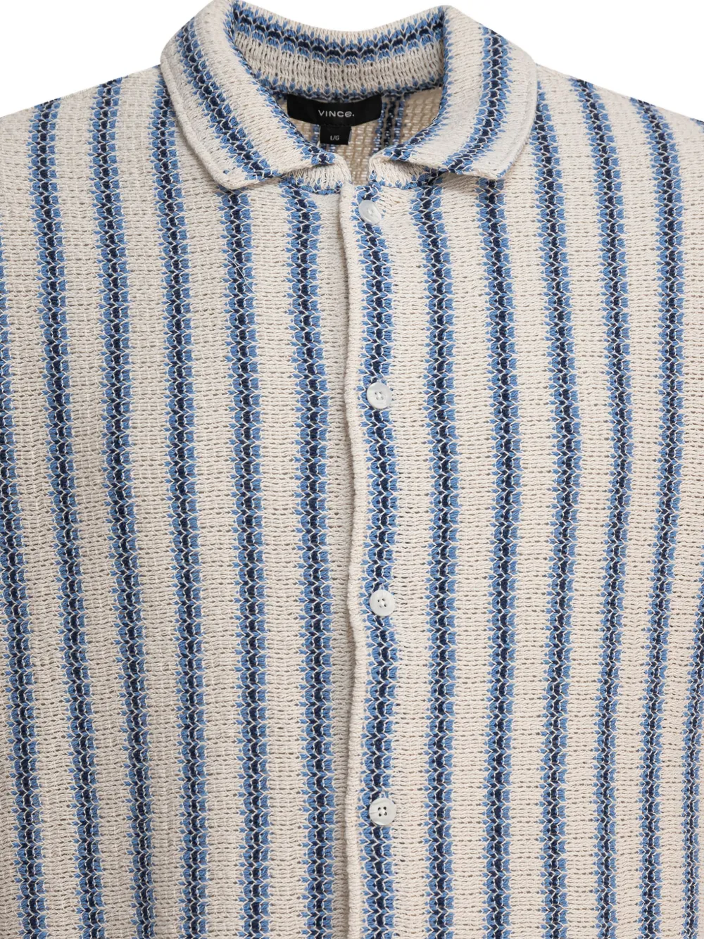 Vince striped short-sleeve shirt Blauw