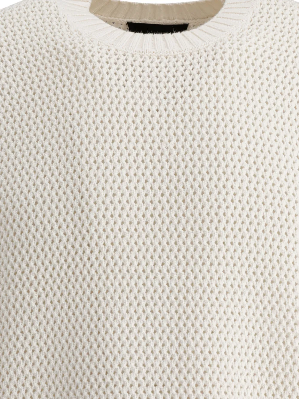Vince open-knit cotton-cashmere sweater Beige