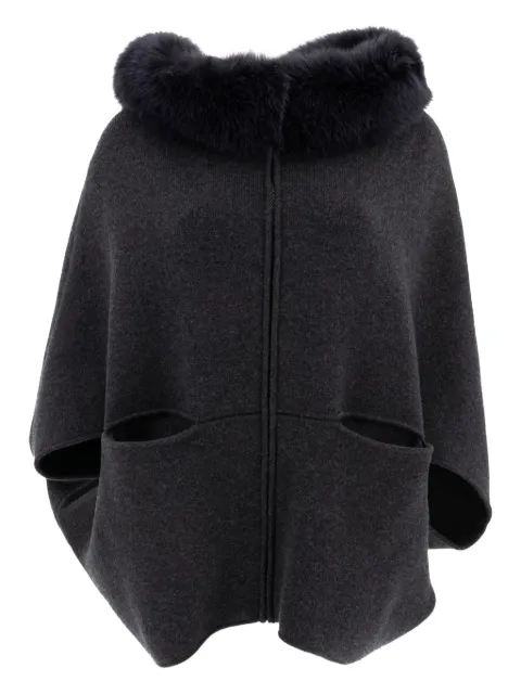 GIOVI hooded poncho