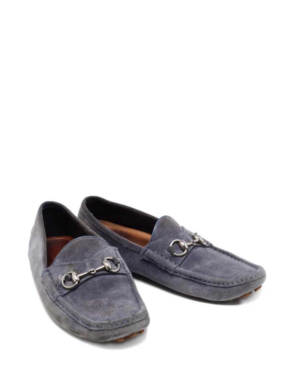 Gucci Pre-Owned Horsebit-detail suede loafers | Pre-Owned | Image 2