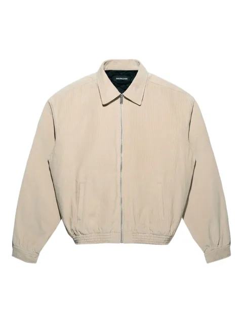 Mainless corduroy zip-up jacket