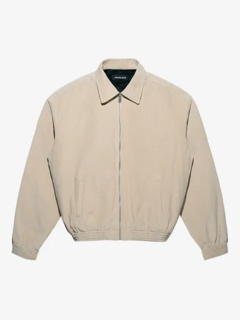 Mainless corduroy zip-up jacket