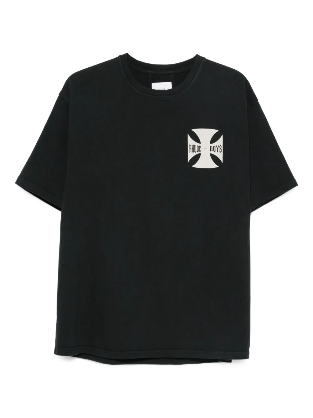 RHUDE T-shirt verfraaid met kruis Zwart