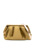 Themoirè gathered detachable-strap clutch bag - Brown