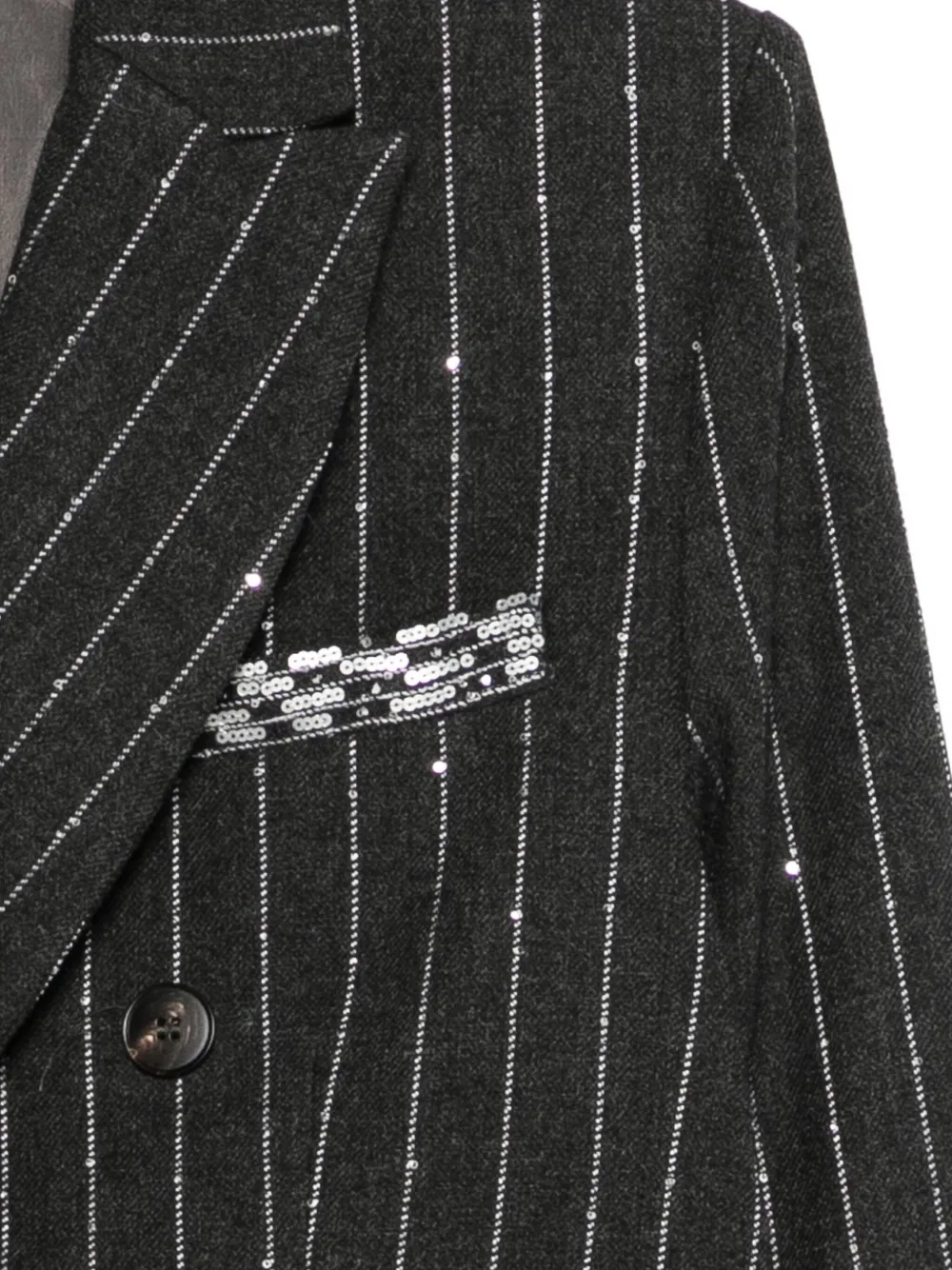 Antonelli Glicine blazer met krijtstreep en dubbele rij knopen Grijs