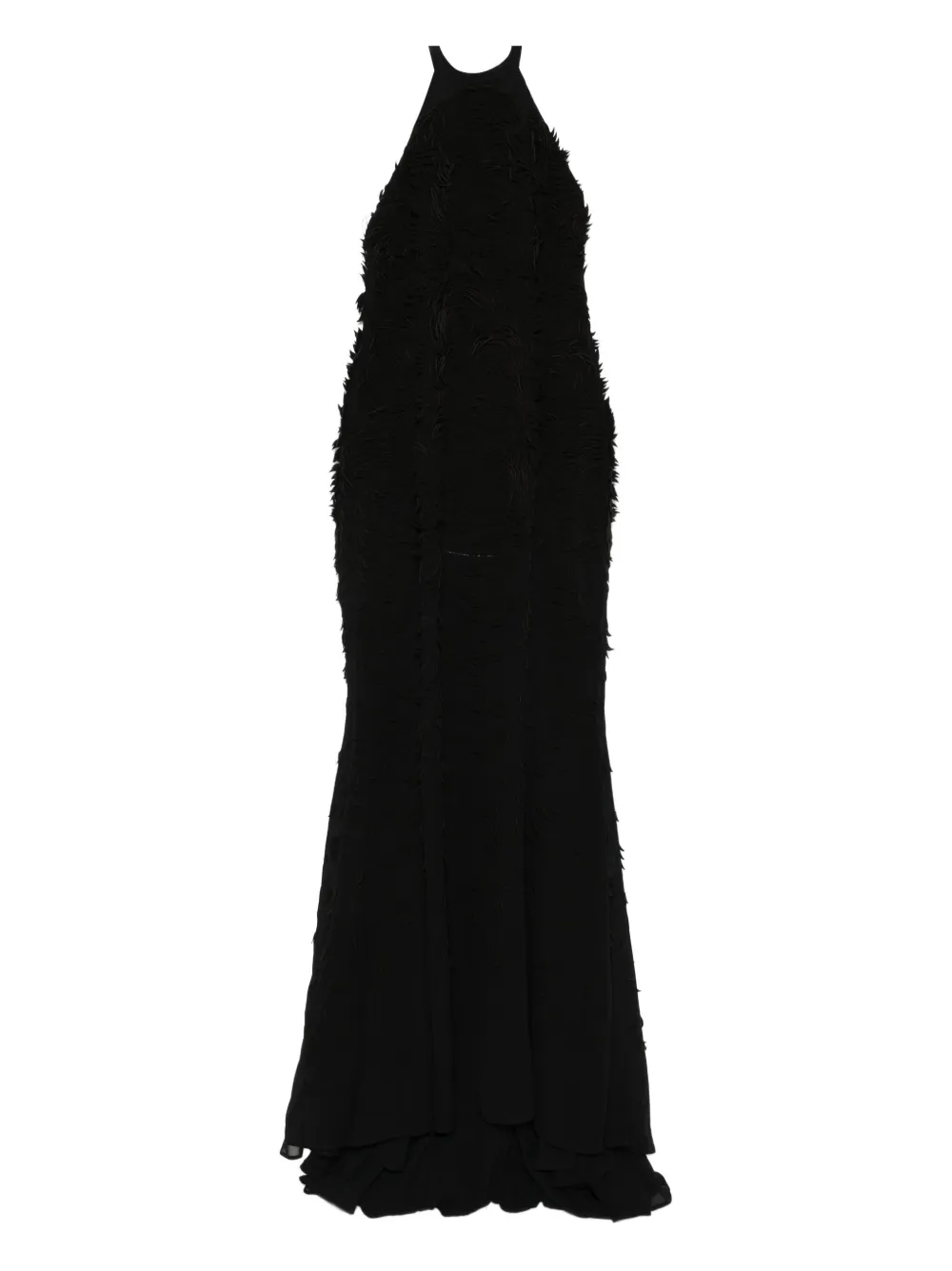 Amen halterneck textured dress - Nero