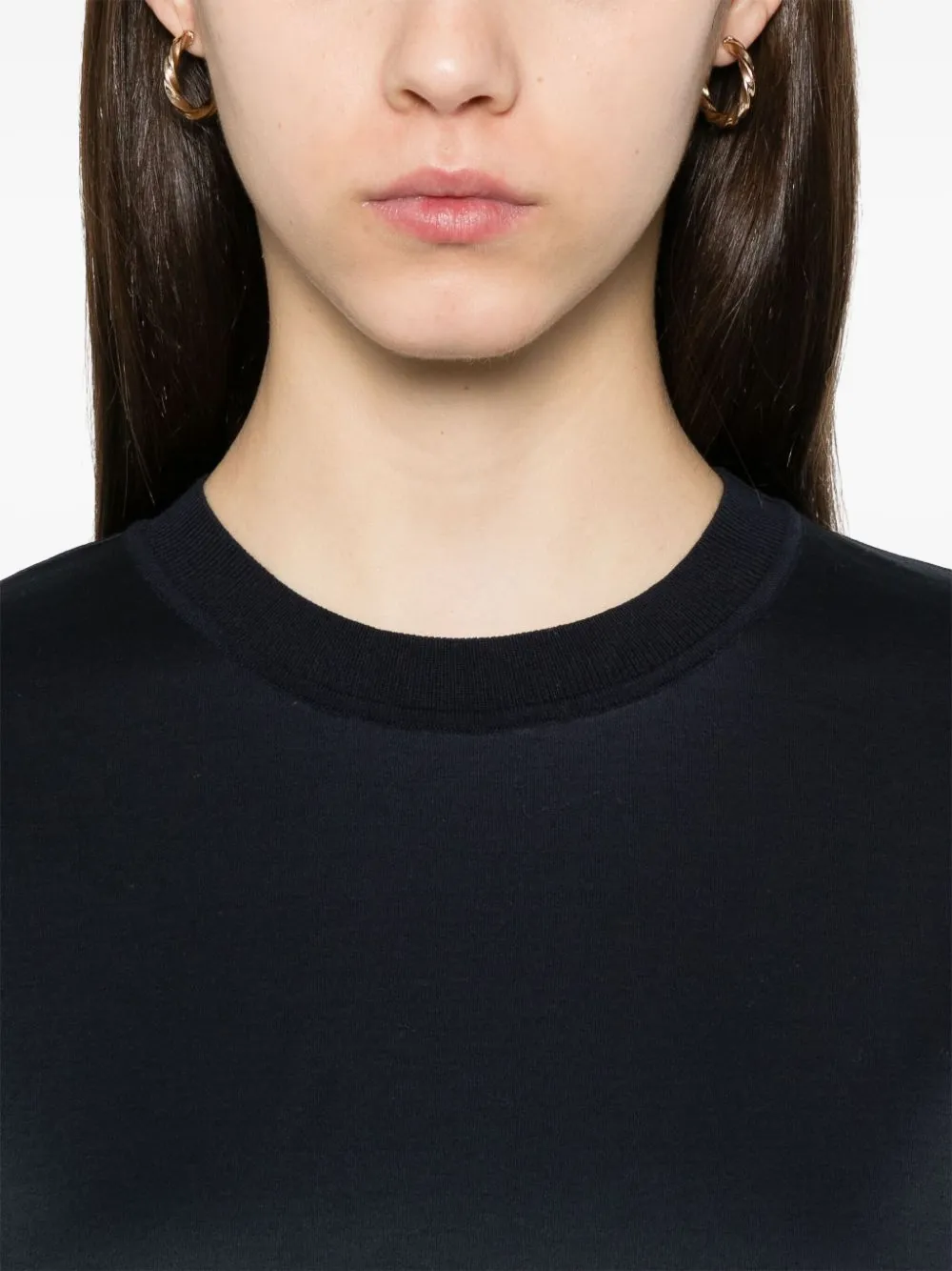 Max Mara Short-sleeve Silk Top In Black