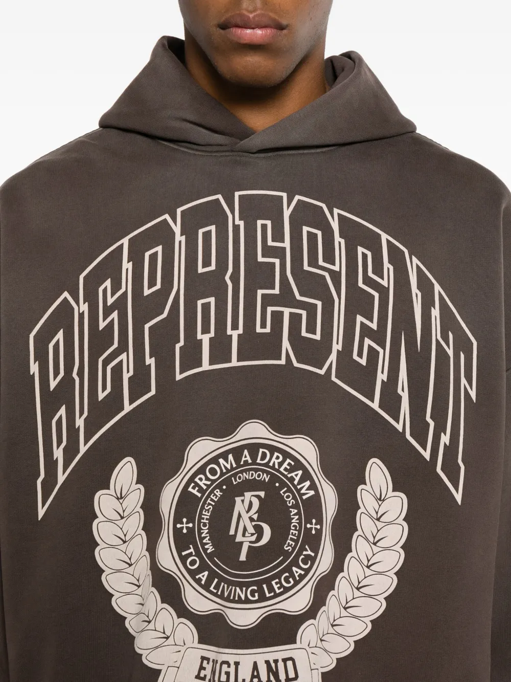 Represent Hoodie met logoprint Zwart