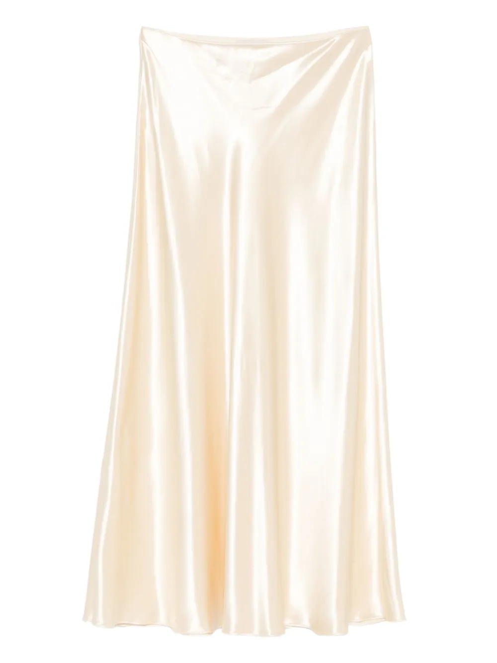 Alberta Ferretti satin midi skirt Beige
