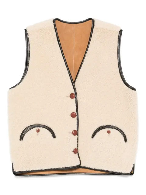 Blazé Milano button-fastening shearling gilet