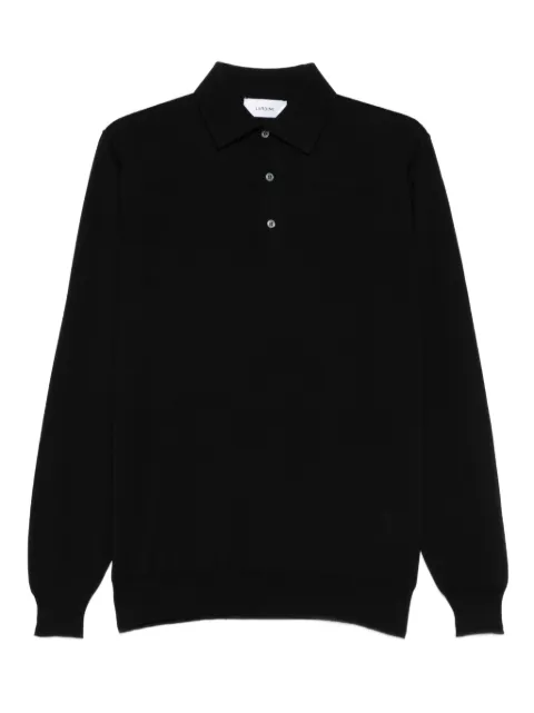 Lardini long-sleeve wool polo shirt