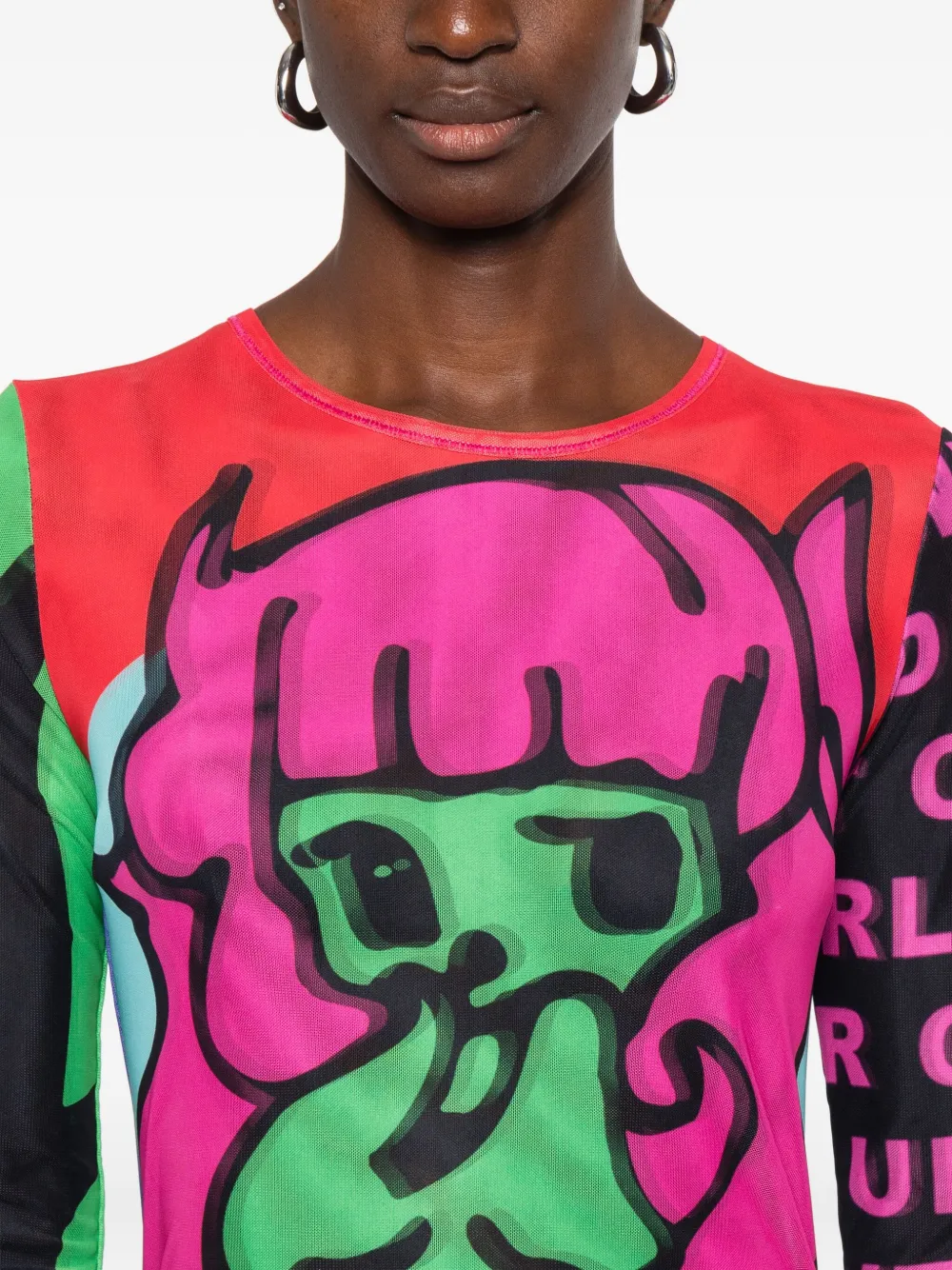 Chopova Lowena Tiny Mesh Top In Multi