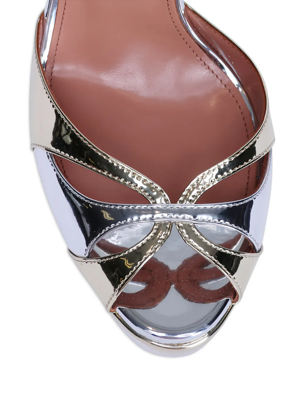 Aquazzura 130 mm Moves Plateau sandalen Zilver