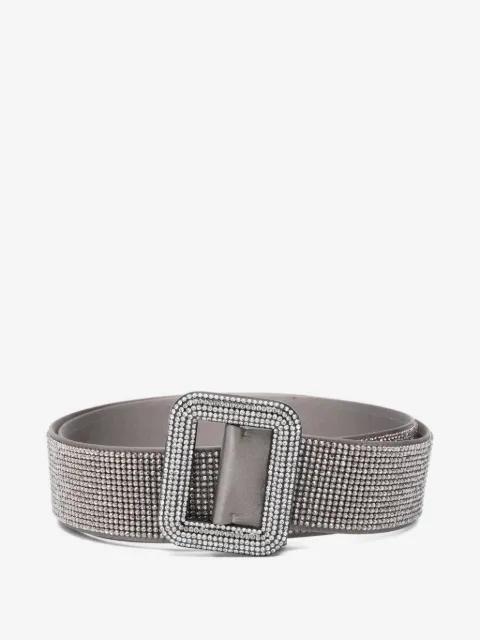 Benedetta Bruzziches crystal-embellished buckle belt