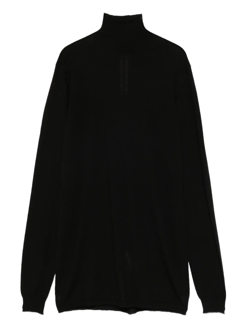 Rick Owens high-neck wool sweater Zwart