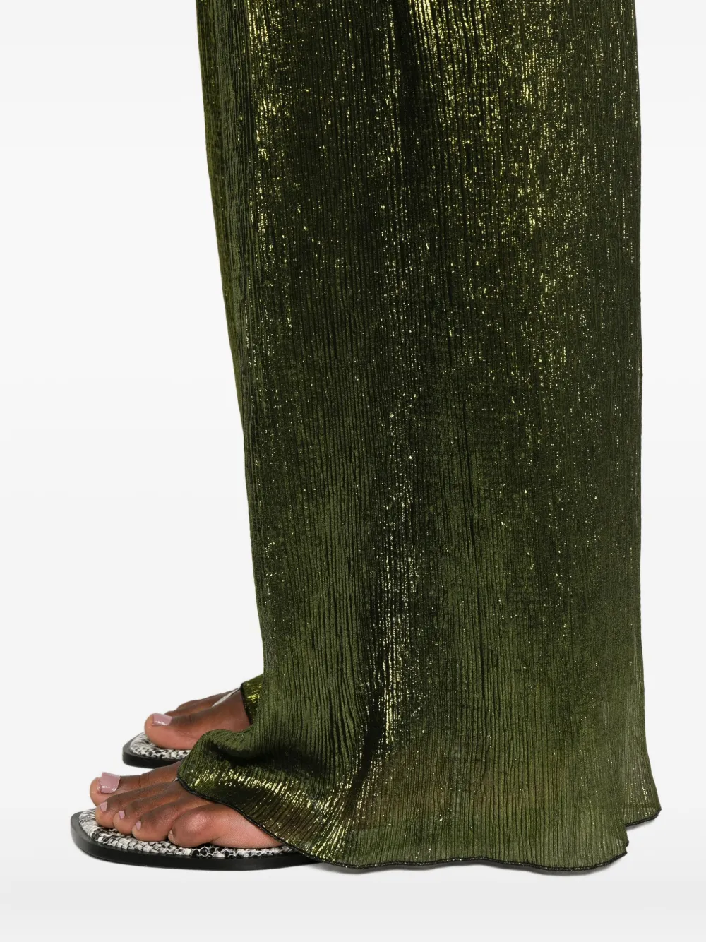 Forte textured trousers Groen