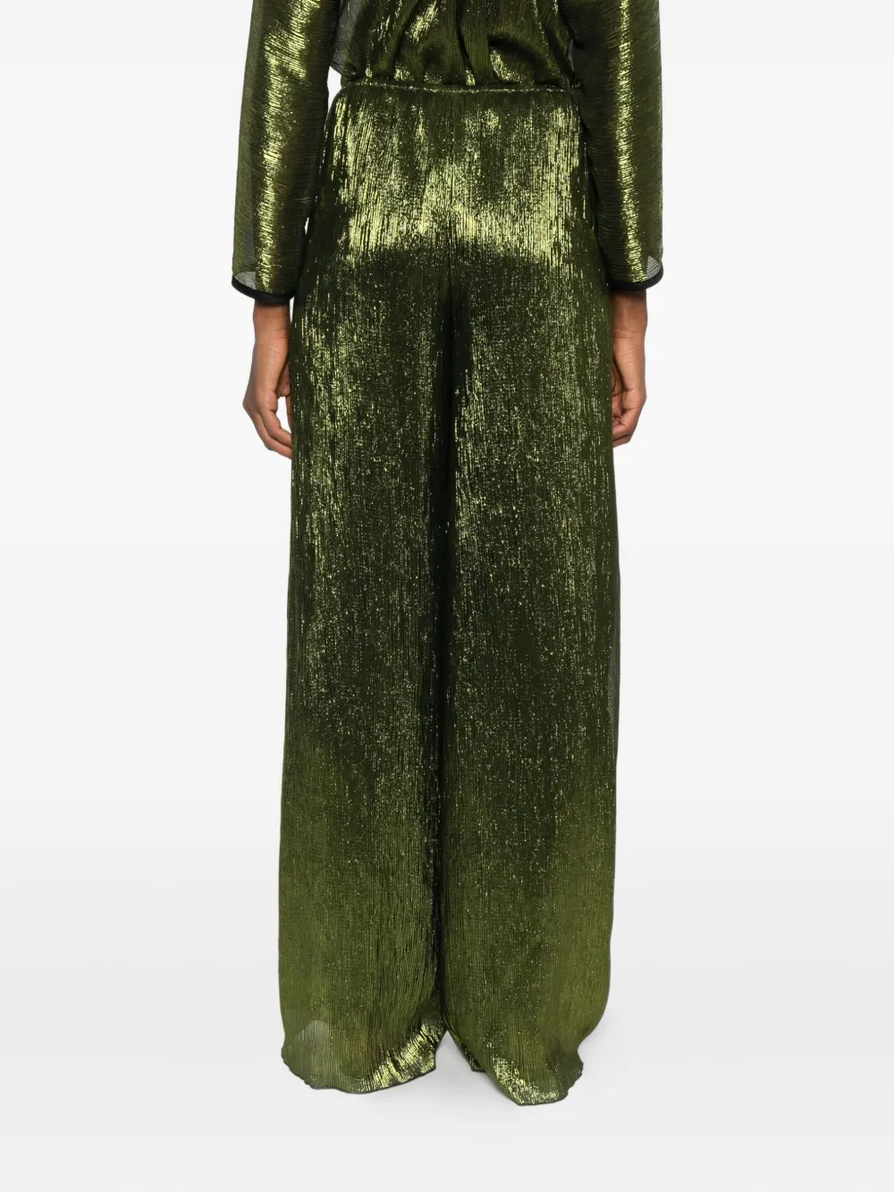 Forte textured trousers Groen
