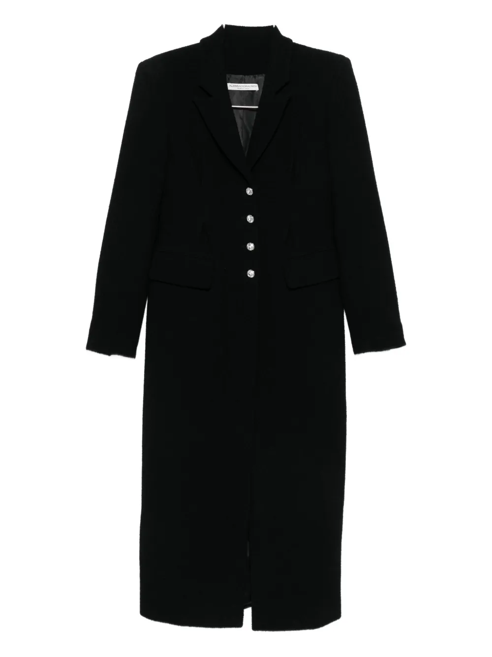 Alessandra Rich jewel-buttoned coat Zwart