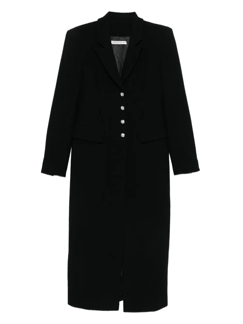 Alessandra Rich jewel-buttoned coat Zwart