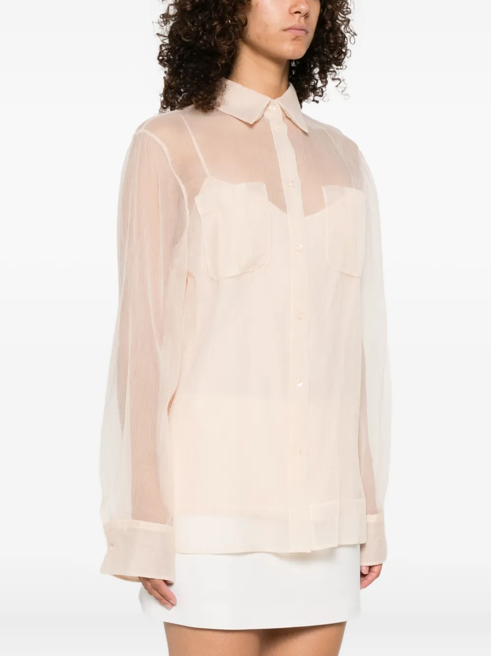 Ermanno Scervino Button-up blouse Roze