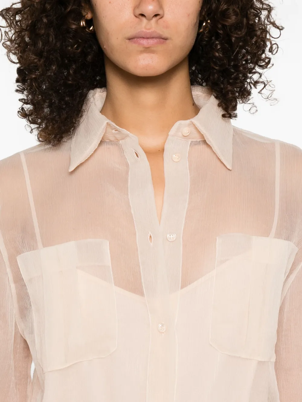 Ermanno Scervino Button-up blouse Roze