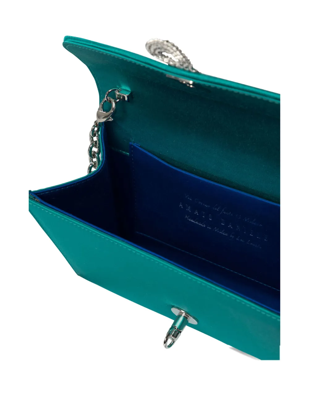 Amato Daniele Jewel-embellished Clutch Bag In Green