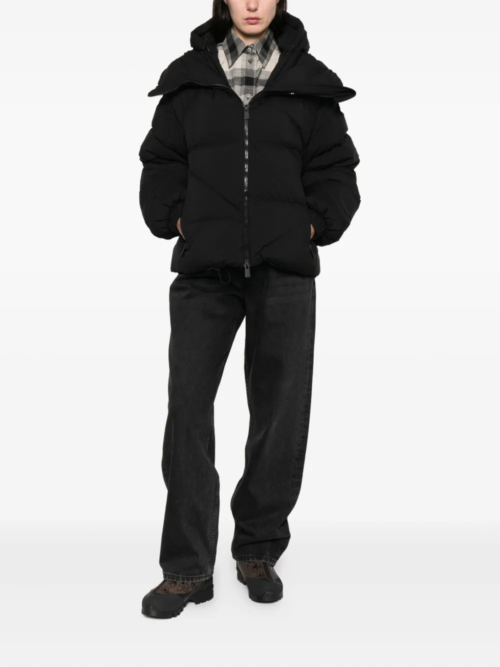 Bacon Zip-fastening Puffer Jacket In Black