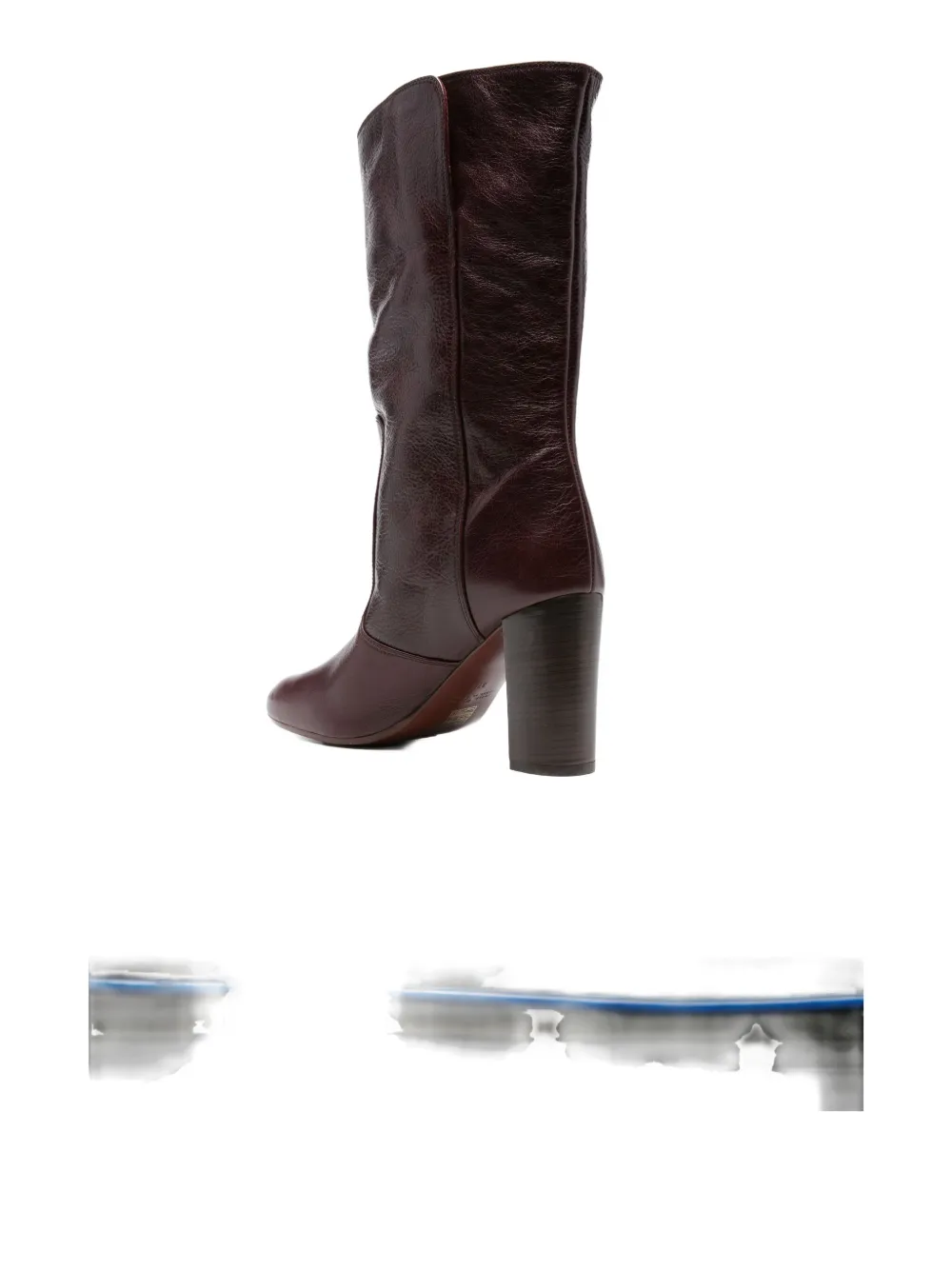 Chie Mihara 85mm Exis leather block-heel boots Red
