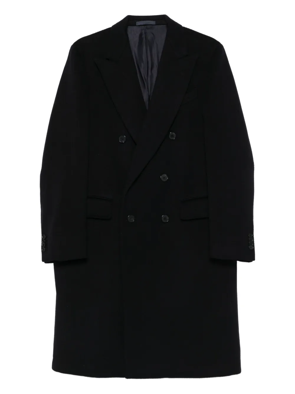 Caruso double-breasted wool coat | Black | Image 1
