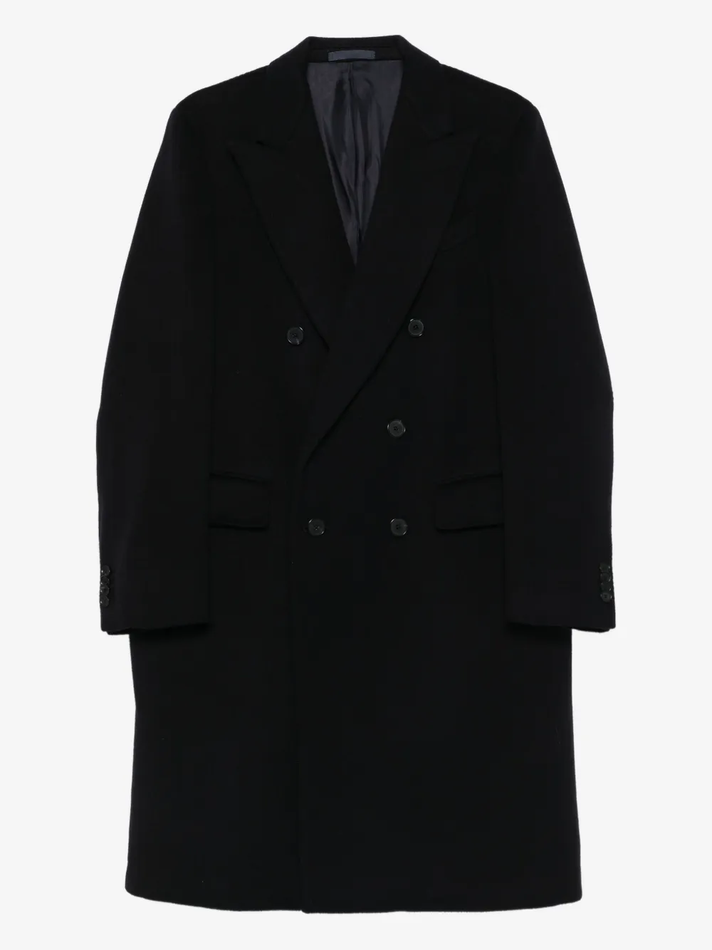 Caruso double-breasted wool coat | Black | Image 1
