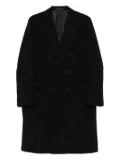Caruso double-breasted wool coat - Black