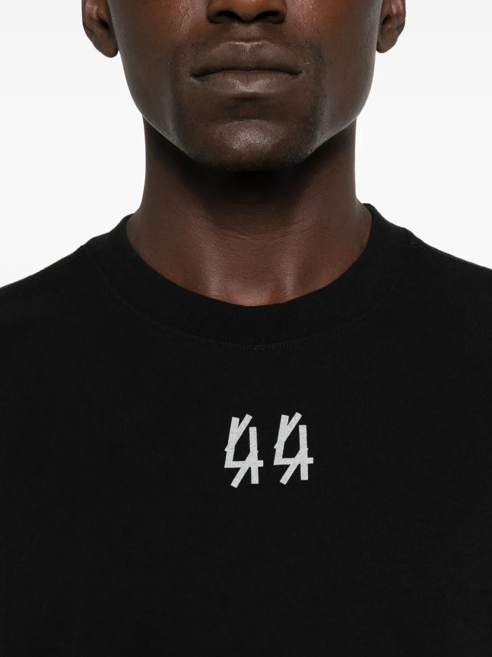44 LABEL GROUP T-shirt met geborduurd logo Zwart
