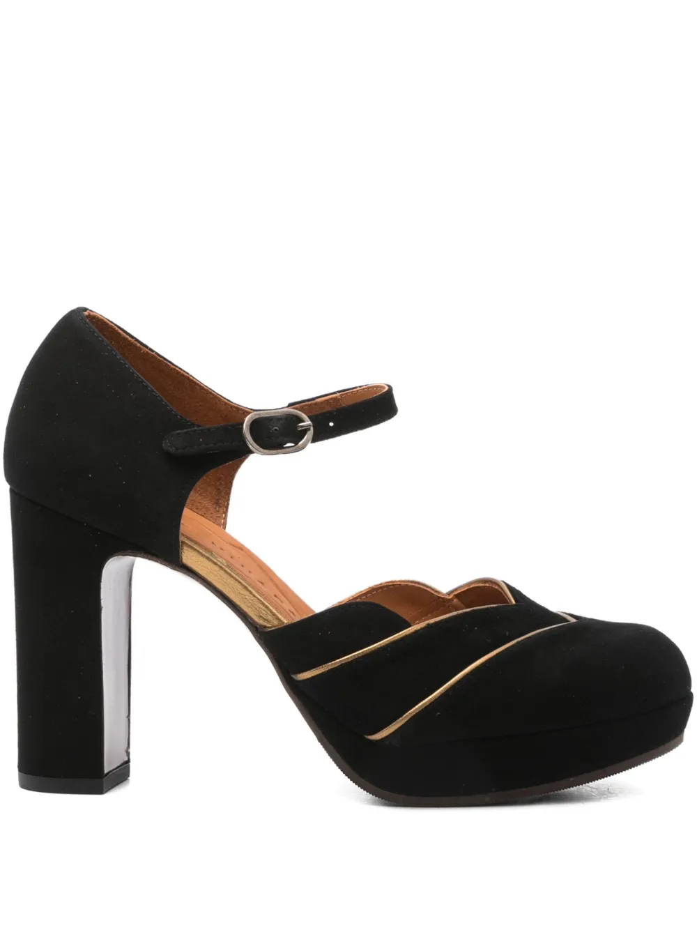 Chie Mihara 100mm suede pumps Black