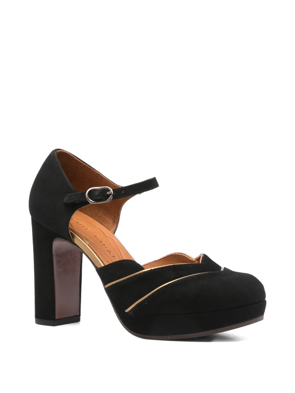 Chie Mihara 100mm suede pumps Black