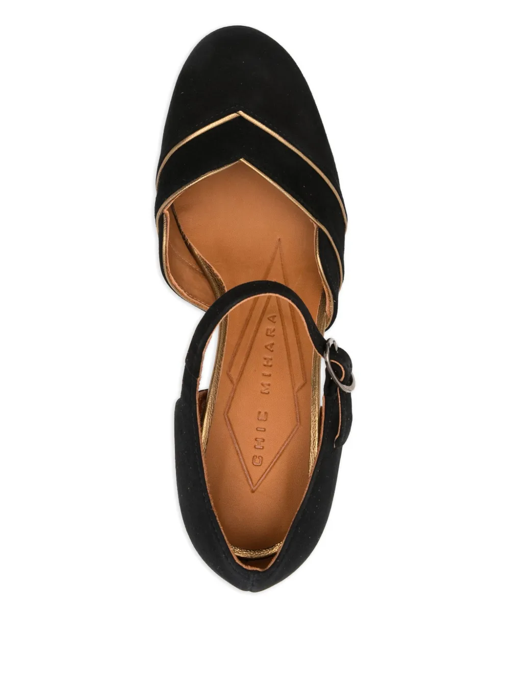 Chie Mihara 100mm suede pumps Black