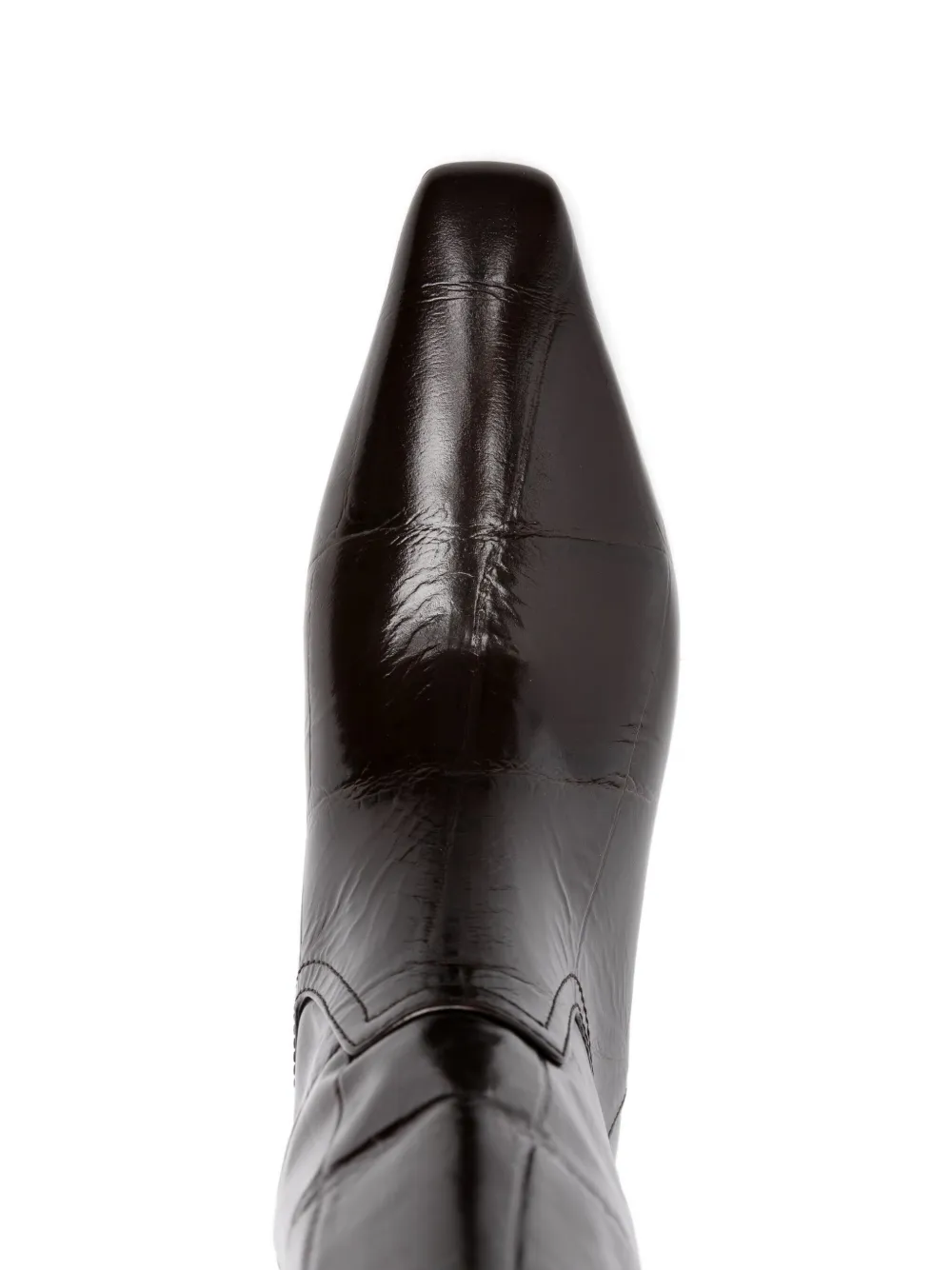 Paris Texas 30mm crocodile-effect pointed-toe boots Brown